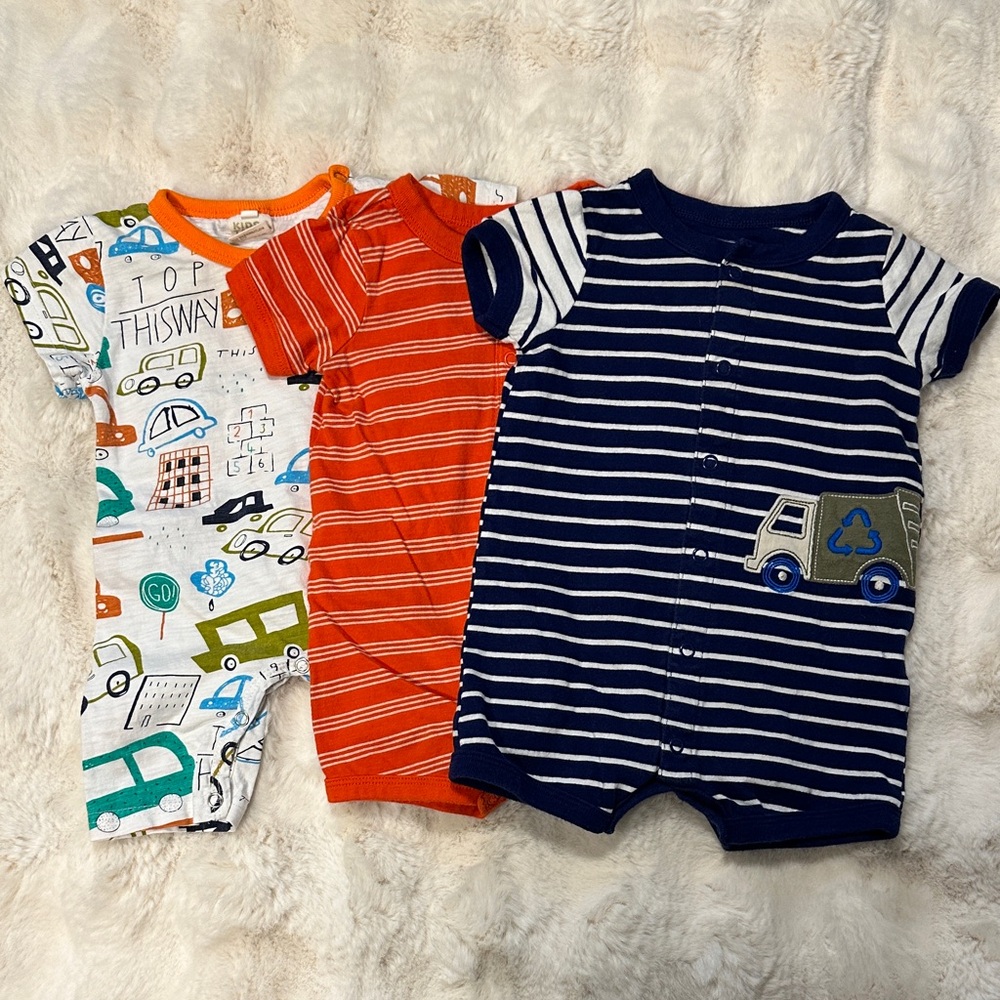 Striped and Printed Kids One Pieces Set